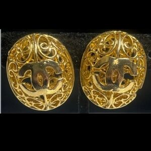 CHANEL Made in France Clip On Earrings